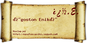 Ágoston Enikő névjegykártya